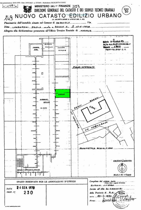 Pianta Garage Evidenziata FB