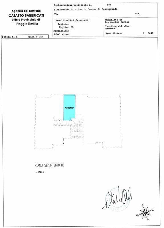 Pianta Garage Evidenziata